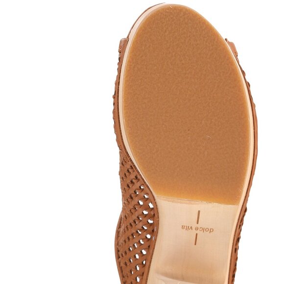 Dolce Vita New BROOKS Clog Woven Leather Platform Mules Shoe NIB Nude Tan Womens - Picture 8 of 16